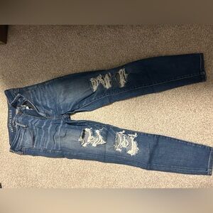 american eagle skinny blue jeans